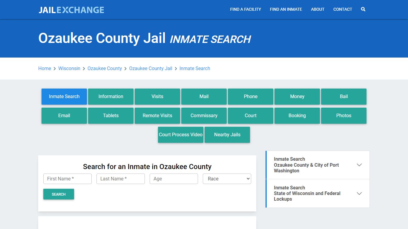 Ozaukee County Jail, WI Inmate Search: Roster & Mugshots