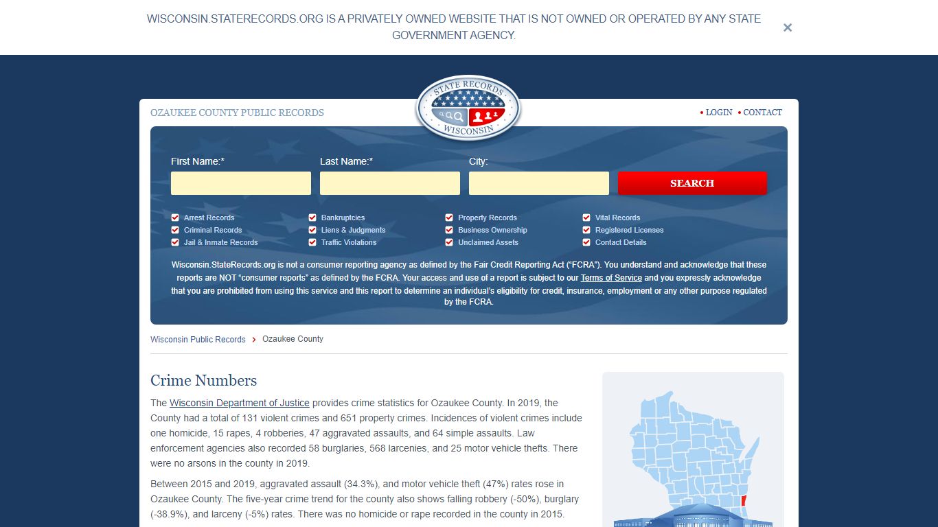Ozaukee County Arrest, Court, and Public Records | StateRecords.org